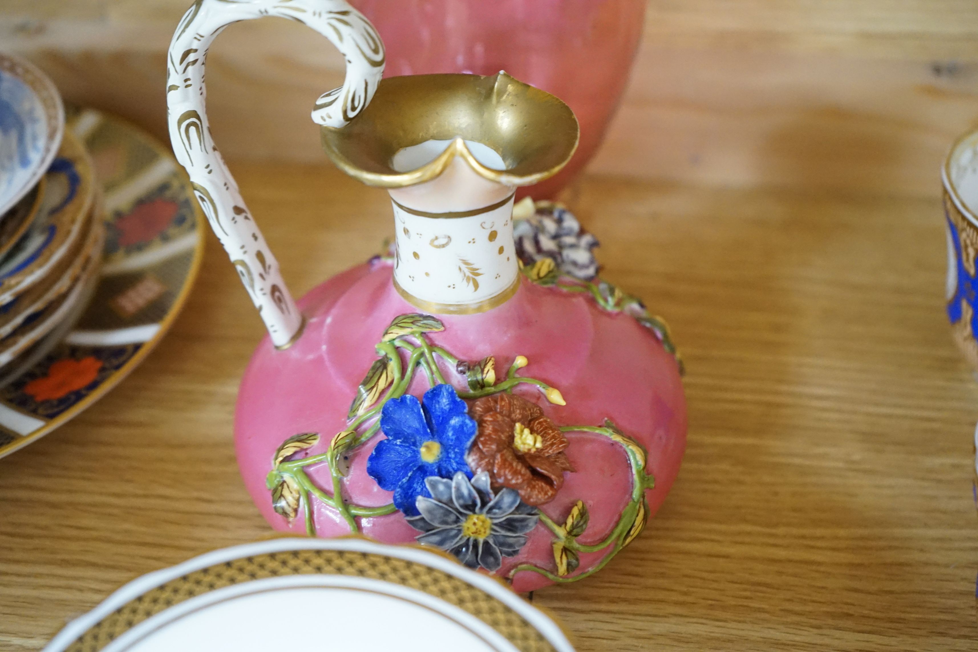 A group of Derby, Spode, Royal Crown Derby and other decorative tea wares
